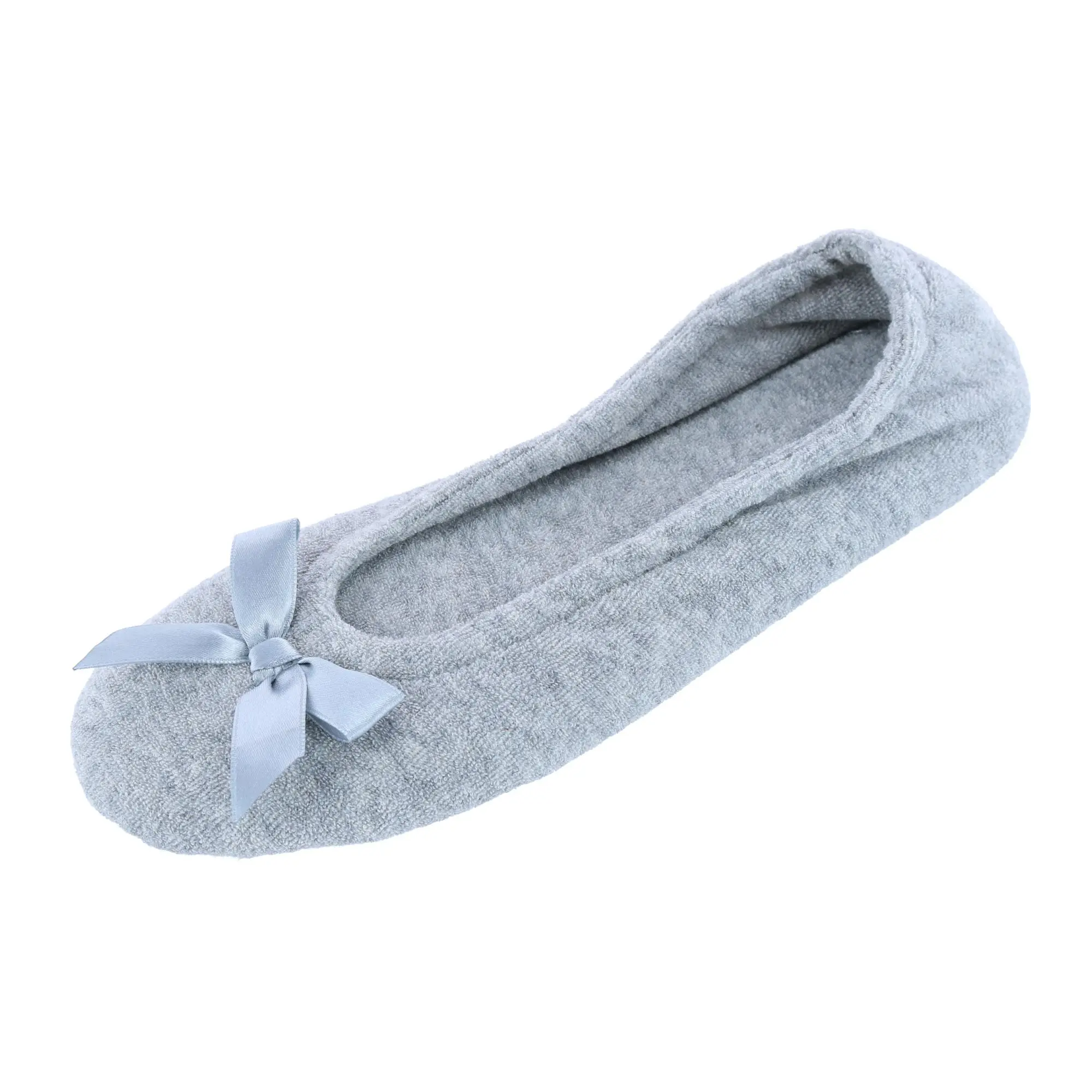 CTM Women's Terry Ballerina Slipper House Shoe, Ballerina Slippers, Classic, Flat