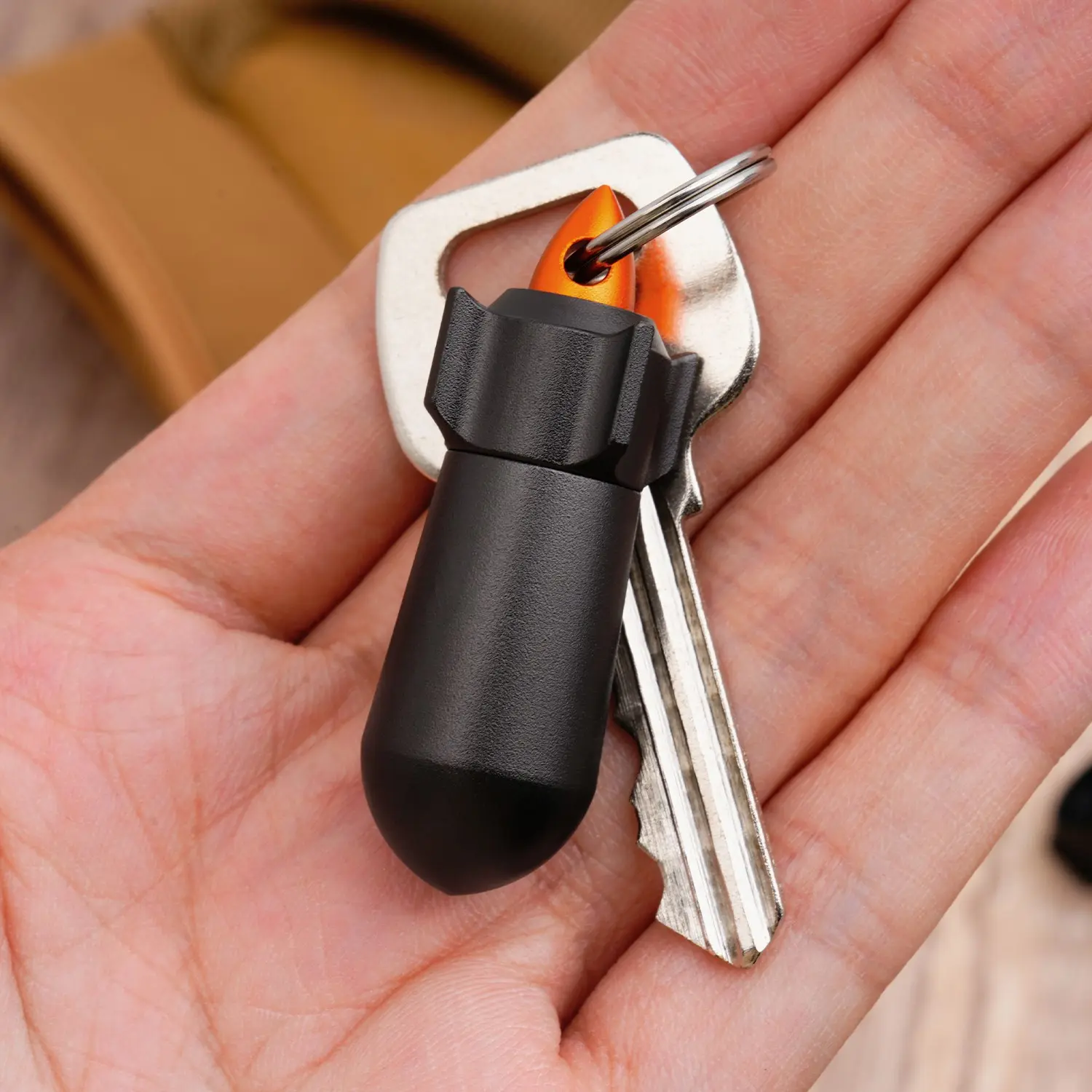 C36 Portable Watertight Pill Organizer, Mini Keychain Container for Vitamins and Tiny Accessories, Compact and Convenient Storage Solution