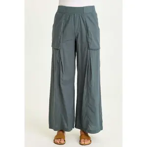 Charli Linen Inverted Box Pleat Pants