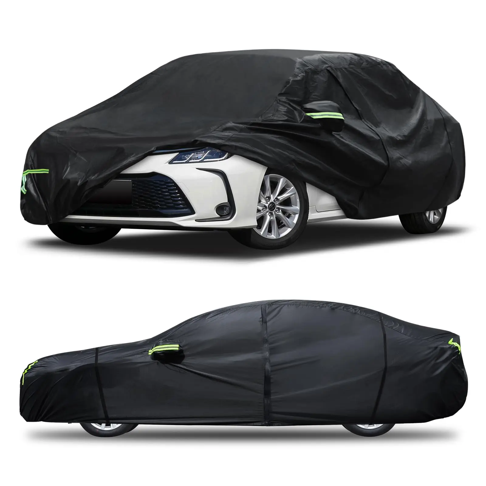 Car Cover Custom Fit For Toyota Corolla 2000-2025 Honda Civic 1991-2025 6 Layers Truck Waterproof All Weather Automobiles Outdoor Full Exterior Rain  Sun Wind Protection Black