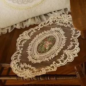 Elegant Vintage Classic French Table Mats Set of 4, Hand Embroidery Floral Pattern, Perfect for Home Dining and Tea Parties, Mother's Day Gift