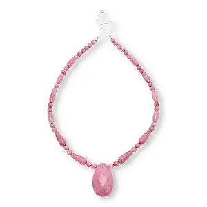 Mine Finds by Jay King Sterling Silver Argentinian Rhodonite Necklace