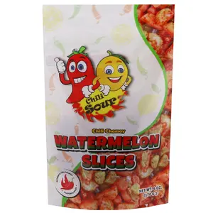 CHILI SOUR WATERMELON SLICE CANDY GUMMY 6 OZ BAG Snack Sweet Bonbon