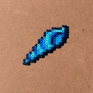 Cute blue shell made from perler beads