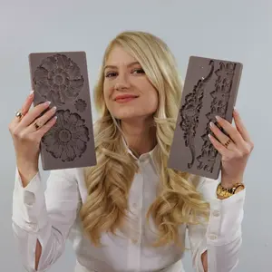 Redesign with Prima Décor Mould Kacha - Engraved Medallions - 5"x10" Copyright #VAu001490698 For Furniture molding trim , Wall trim,3D Clay Moulding ,3d Resin mould, Soap Mold, Candle Mould