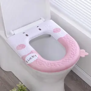 EVA waterproof toilet seat manufacturer cartoon moisture-proof Internet celebrity silicone manufacturer toilet seat pad universal in all seasons toilet plastic wrap