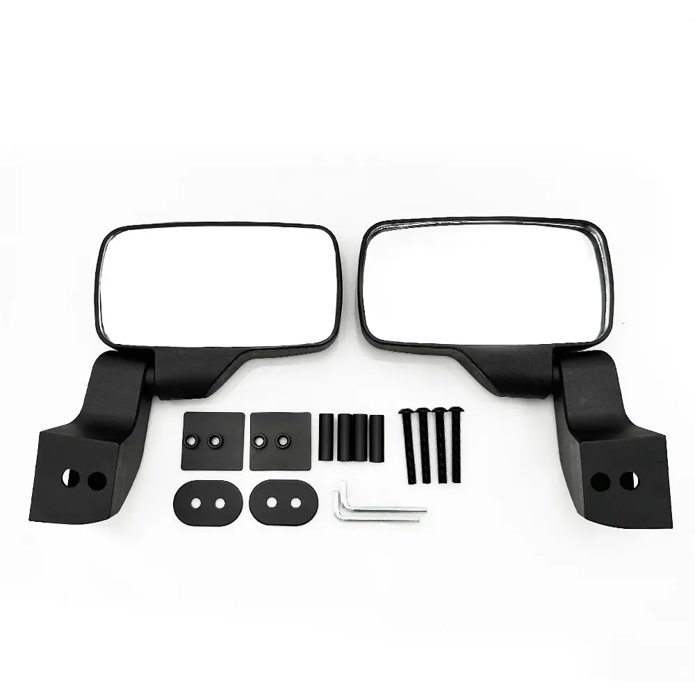 UTV Side View Mirror Set of 2, Lens adjustable With Mounting Base Compatible Easy To Install
