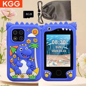 KGG Cartoon Dinosaur Design Smart Learning Phone, Multi-functional Educational Tool for Boys and Girls Learning, Learning Entertainment Tablet, with 8GB Memory Card