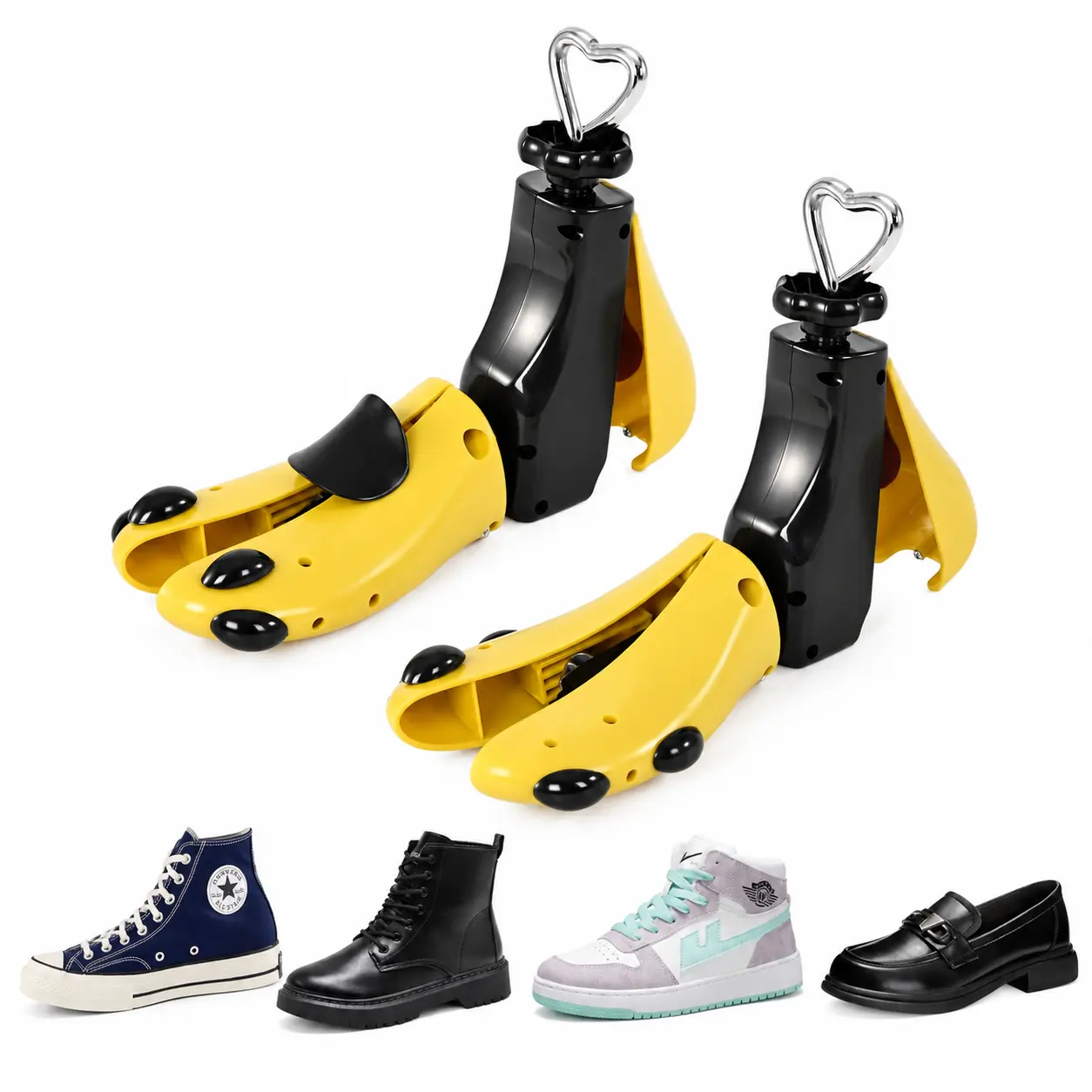 Adjustable Width-Length Customizable Shoe Stretchers (2-Pack, Men’s 8-13/W 9.5-14) – Protector Tool for Wide Feet Leather Boots, Extend Shoe Life Span, Maintain Shape for Long Term Use