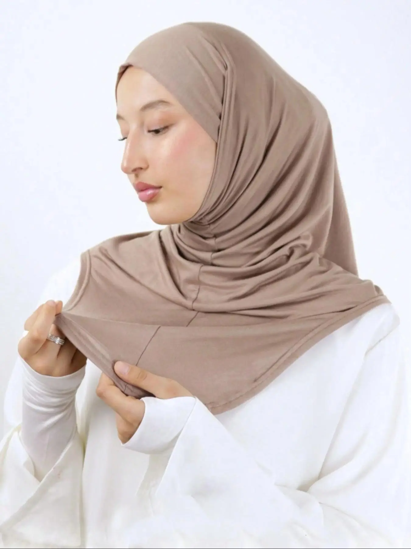 1pc Women's Fashion Soft Plain Headscarf in, Modal Under Cap with Chin Strap, Elastic Scarf Headband for Comfort