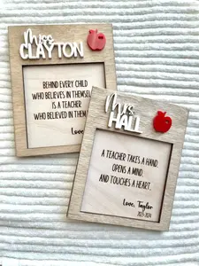Holiday Teacher Present, Teacher Thank You, End of year, Sticky Notepad Holder, Personalized Teacher Gift, Gift for Pre K, Personalized gift, Teacher gift, Teacher appreciation, Daycare teacher, Elementary teacher