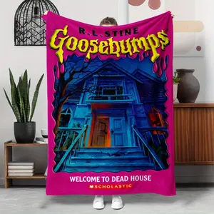 Comfortable Horror Movie Blanket, Suitable for Sofa, Bed, Office Nap Throw, Outdoor Camping and Travel Coverage, Extra Large Soft Cozy Fleece, Bed Cover, Sofa Throw, Rustic Style, Spooky Theme, Hypoallergenic Material, Fleece Fabric, Multipurpose Blanket
