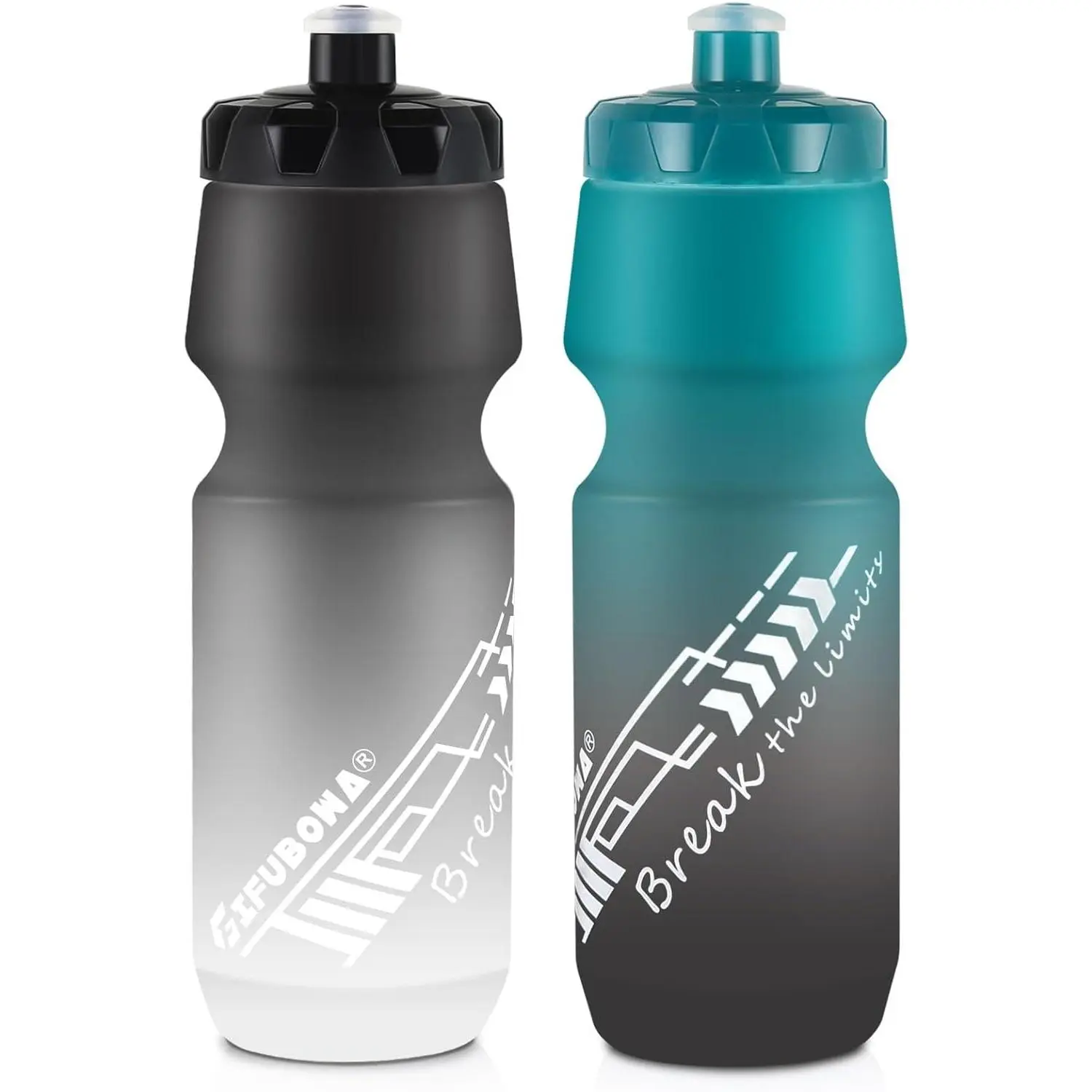24oz Bike Water Bottle Leakproof Squeeze BPA Free Bicycle Bottles | Dishwasher Safe, 2 Pack, Leak Proof, Sports Exercise, Riding Outdoor Activities Gift