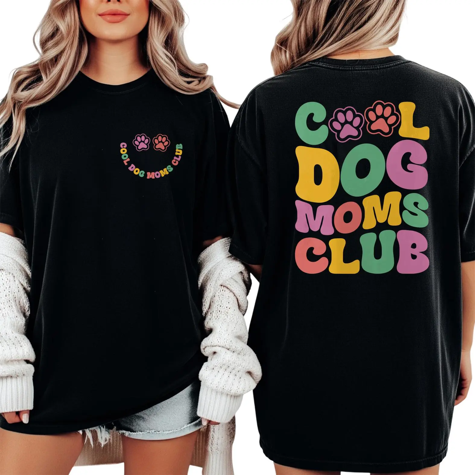 Comfort Colors Cool Dog Moms Club Shirt, Dog Mom Graphic Tee, Cute Dog Lover Shirt, Gift for Dog Moms