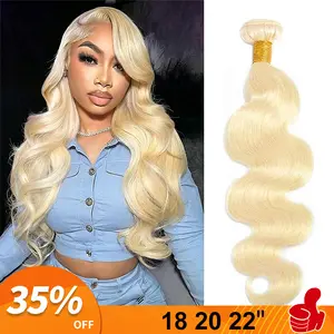 613 Bundles Blonde Bundles Human Hair  613 Body Wave bundles 100% Unprocessed glossy hair bundles 10A Grade Brazilian Virgin Human Hair Bundles 3 Bundle Human Hair hair extensions summervibes