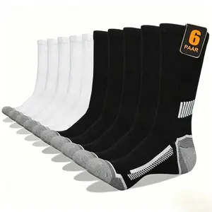 Men's Active Sports Athletic Socks Bulk Pack (10/20 Pairs) - Cotton, All-Seasons, Heavy-Duty Cushioned Heel & Toe, Arch Support, Non-Slip Grip, Breathable Knit Construction - For Gym, Everyday Casual Use