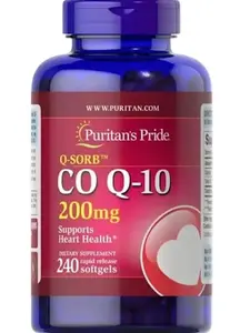 Puritan's Pride CoQ10 200mg - 240 Softgels, Promoting Energy Production, Healthy Supplement, Energy Supplement, Gluten Free