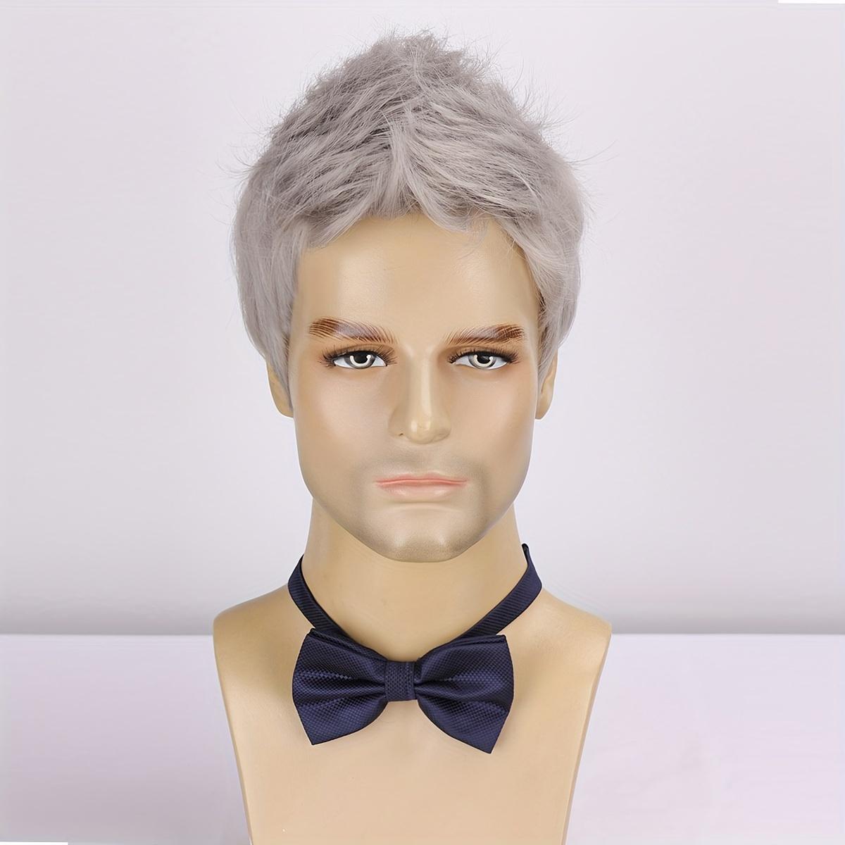 6 Inch Looking Men Short Hair Wigs Handsome Male Daily Costume Wigs Synthetic Fiber Wigs Hair Replacement Wigs