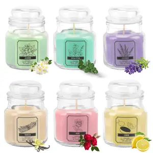 6 Pack Colorful Candles for Home Scented Aromatherapy Candle Gift Set for Women Soy Wax Long Lasting Jar Candles Gift for Birthday Mother's Thanksgiving Day Present