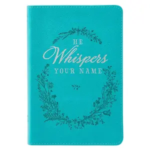 He Whispers Your Name 365 Devotions for Women - Hope and Comfort to Strengthen Your Walk of Faith - Teal Faux Leather Devotional Gift Book w/Ribbon Marker