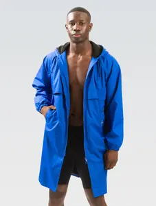 Dolfin Solid Unisex Red Swim Parka