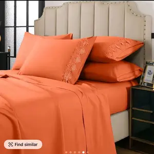 Elegant Comfort Lace 6 Pcs Sheet Set - 100% Microfiber, High Strength, Soft & Durable, Multiple Colors Available