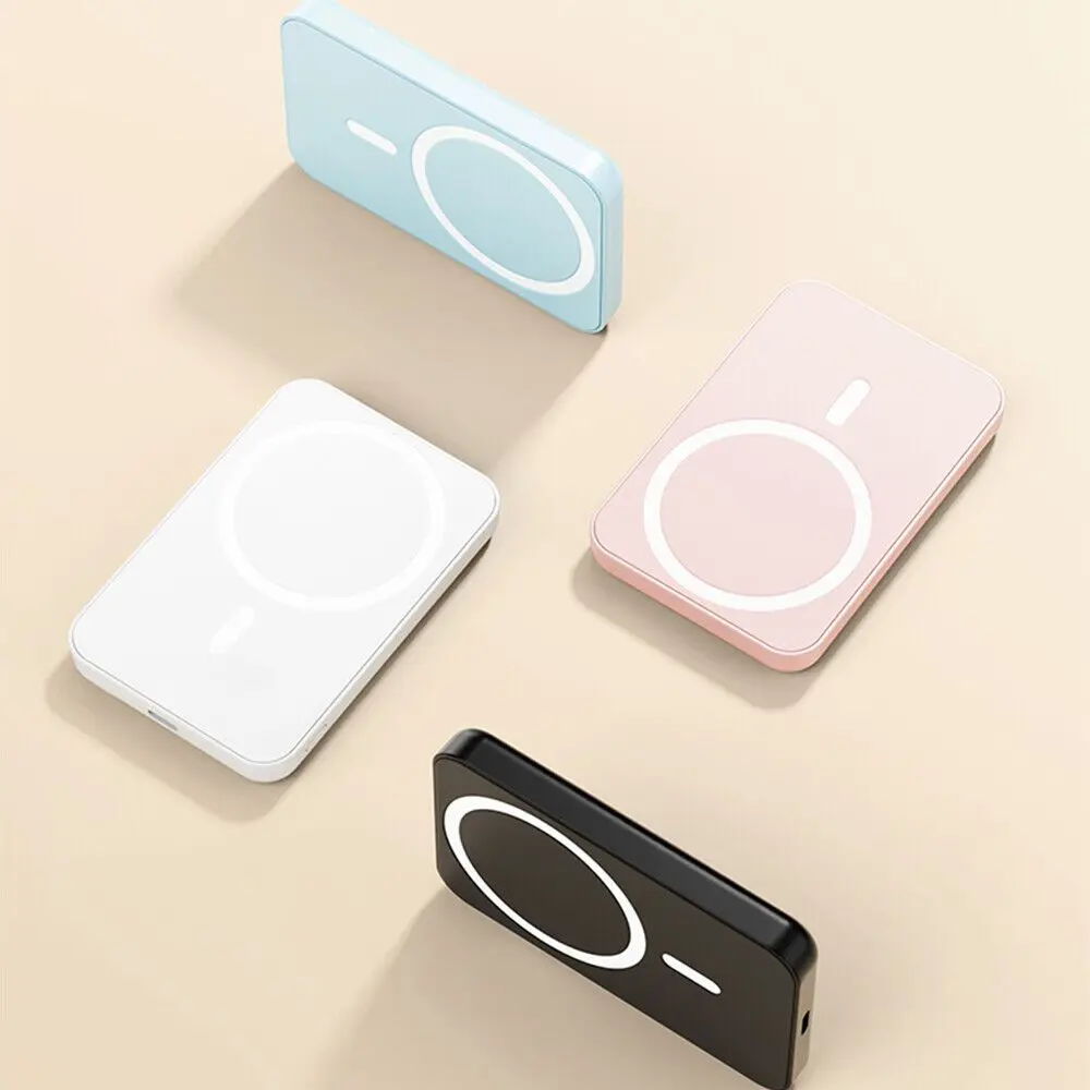 MagSafe Magnetic Connect Power Bank, 10000mAh High-Powered Compact EDC Gear, GAN Magnetic Charging Phone Accessory for iPhone 12-17 Series, Available in Blue, White, Pink, Black, Phone Accessories, Portable Charger, Gan Magnetic Charging Power Banks