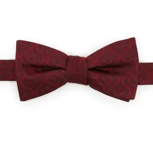 Holiday Maroon Bow Tie - Holiday Maroon Bow Tie -