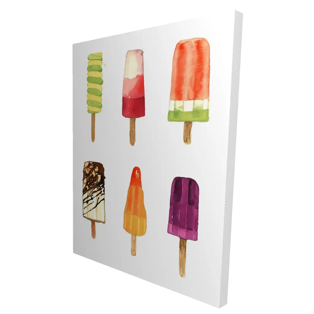 36" x 48" Colorful Artistic Lollipop Gastronomy Wall Art Poster Print with 360 Stand - Kid Room, Dining Room Decor, Ideal Home Supplies Gift, Vivid Wall Decoration