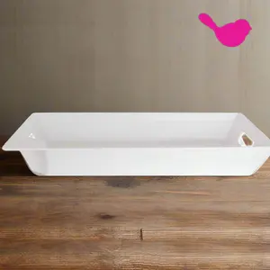 Nora Fleming Base Melamine Tray with Pinstripes