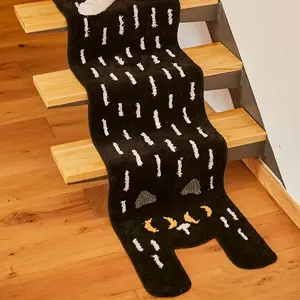 Super Cute Cat Cartoon -Style Irregular Shape Carpet, Ultra Soft and Fluffy, 10mm Thick, Trendy Home Decor