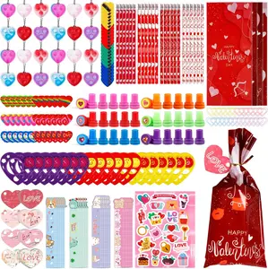 264PCS Valentines Day Gifts for School Prize Classroom Exchange Party Favors Bulk 24Pack with Valentine Cards Stationery Set