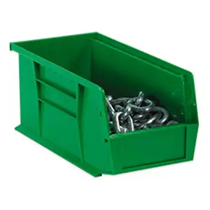 Box Partners  16 .50 in. x 14 .75 in. x 7 in. Green Plastic Stack & Hang Bin Boxes