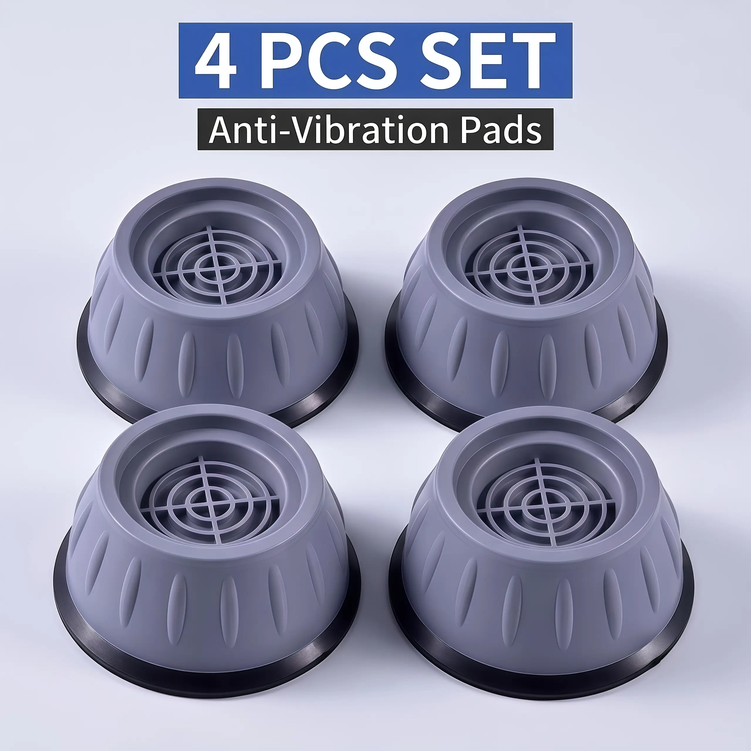 4pcs shock-absorbing floor mats for washing machines, shock-absorbing and anti slip mats for drum washing machines, noise reducing floor mats for refrigerators, anti displacement bases for washing machines,