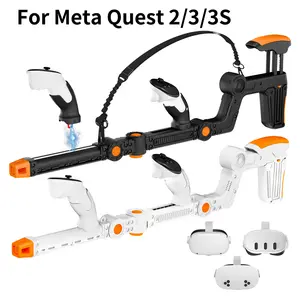 VR Magnetic GunStock Holder For Meta Quest 2/3/3S Shooting Game Controller Grip Extended Accessories, Enhances Control in FPS Gaming With a Realistic Gaming Experience, Idea Birthday/Friends/Christmas/Holidays Gift