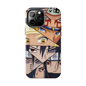 N@ruto Cool Anime Character Eyes Protective Cover Phone Case for iPhone 17 - 11 Pro Max Plus Mini X XR XS 7 8 Plus or SAMSUNG GALAXY S25 - S21 Ultra Plus