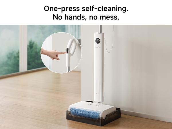 DREAME FloorX 100 Plus Cordless Electric Mop with 2 Bonus Roller Brushes, 45min Runtime, Lightweight 5.1 lbs, Dual-Tank Design, Self-Cleaning Brush