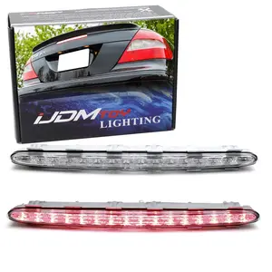 iJDMTOY Clear Lens Full LED Trunk Lid Third Brake Light Bar Assembly For 2003-2009 Mercedes-Benz W209 C209 CLK-Class Coupe/Cabriolet