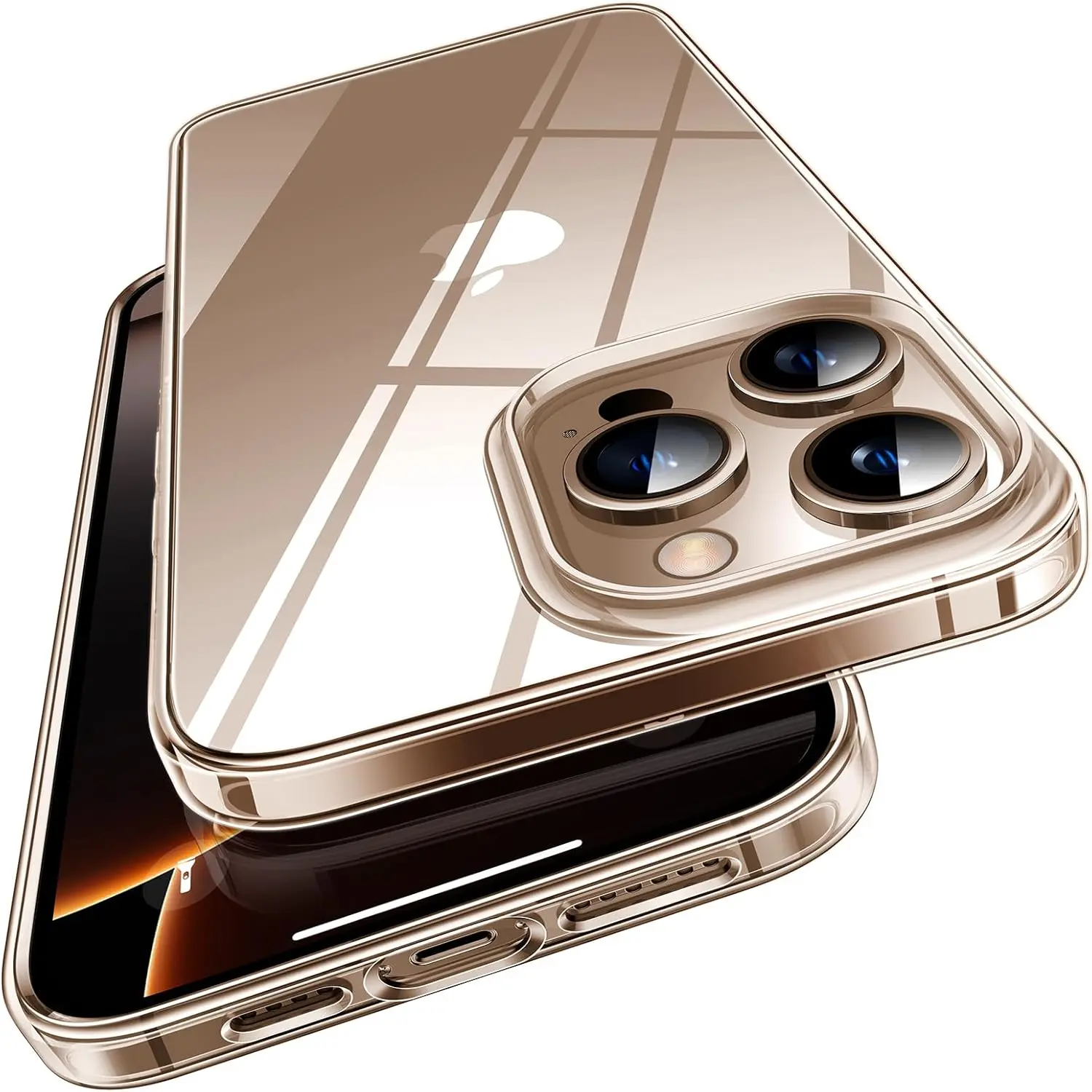TORRAS Crystal Clear iPhone 16 Pro Case - Ultra-Thin Silicone TPU Cover, Soft and Clear, 6.3 Inch, Military Protection, Slim Fit