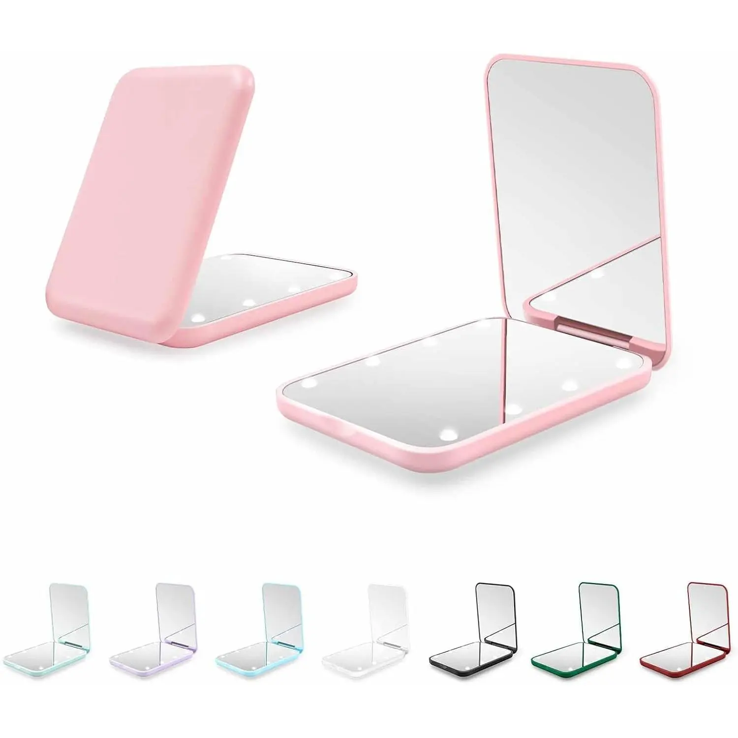 Compact Mirror, 1X/3X Magnification LED Pocket Mirror with Nternal BIattery, Mini Mirror for Purse, Pocket,Travel and Present ()