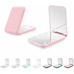 Compact Mirror, 1X/3X Magnification LED Pocket Mirror with Nternal BIattery, Mini Mirror for Purse, Pocket,Travel and Present ()