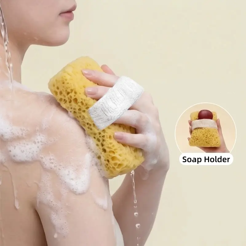【Back to School】3 Pcs Soft Bath Sponge with Soap Pocket, Quick Foaming Shower Scrub Sponge for Smooth Skin & Daily Body Cleaning-MM1