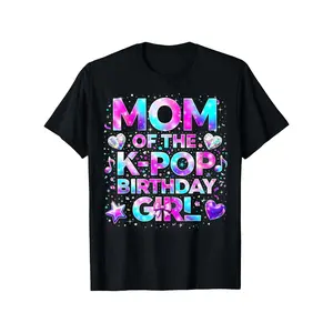 [100% Cotton] 100% CottonMen'S K-Pop Korean Music T-Shirt - K-Pop Mom Birthday Tee, Ultra-Soft, Breathable, Moisture-Wicking Crew Neck Shirt for Casual Summer Wear, Comfortable Apparel for K-Pop Fans. Available in The Same Style for Both Men And Women