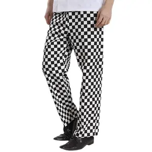 Chef Pants Elastic Waist Summer Chef Breathable Black Chef Work Pants
