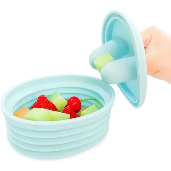 Reusable Snack Container, Folding Silicone Food Storage, Prevent  Dirty Hands
