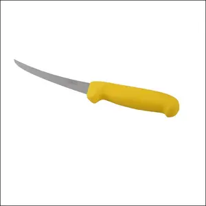 Hakka 6" Curved Boning Knife, High-Carbon Steel Butcher Knife for Meat Cutting, Professional Kitchen Knife for Deboning & Meat Processing