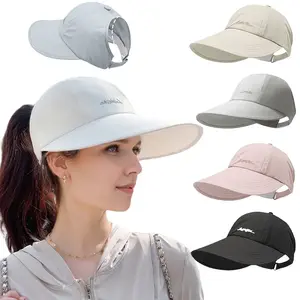 UPF Sun Protection Baseball Cap for Women & Men - Lightweight, Adjustable Velcro Closure, Wide Brim Outdoor Sports Hat with Ponytail-Hole for Active Days