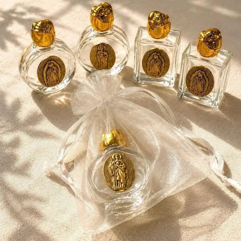 12pcs holy  water bottles, baptism first communion, Recuerdos para Bautizo