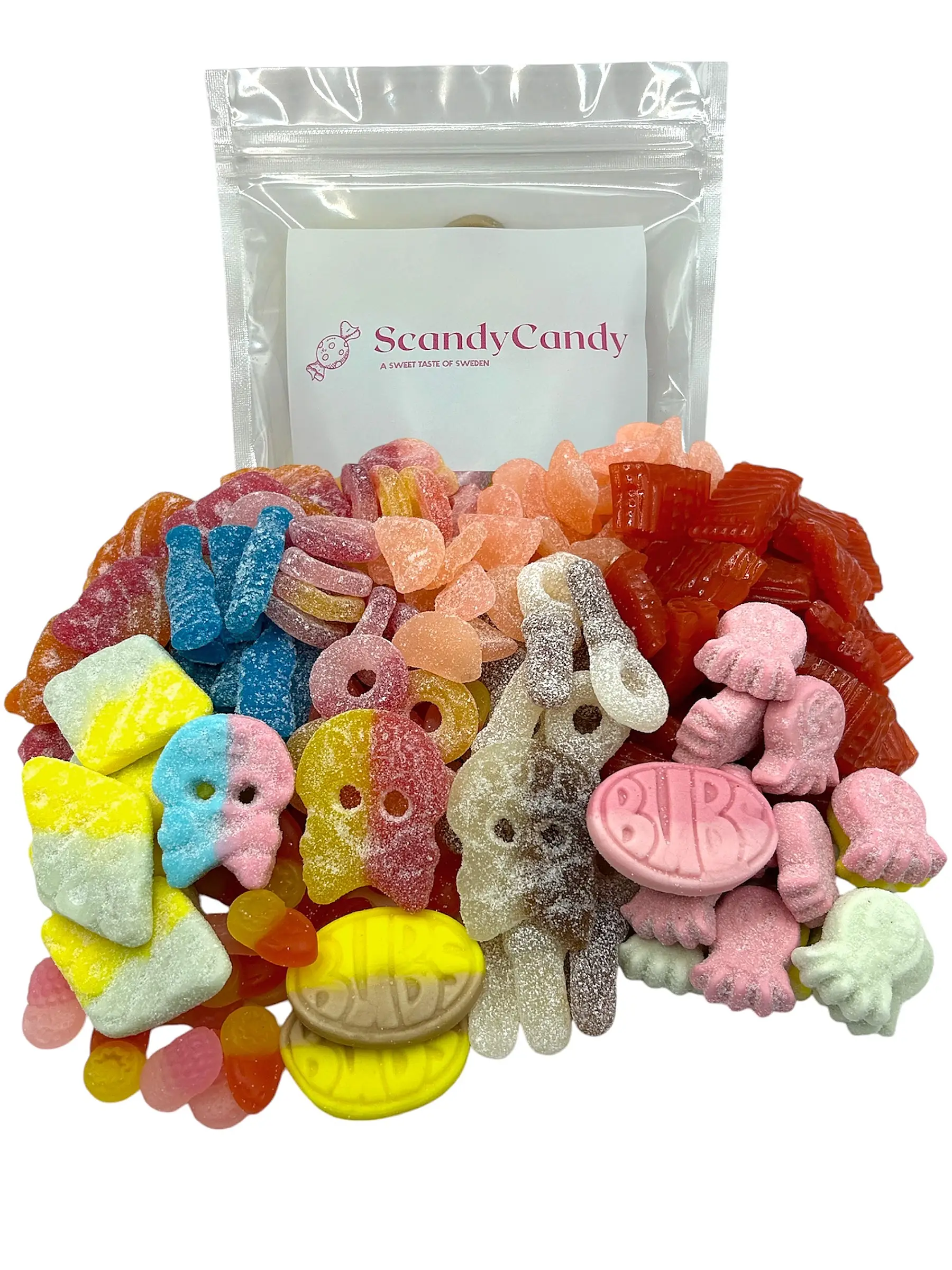 Bubs & Swedish Candy Sweet/Sour Mix 1/2 lb Snack Bonbon