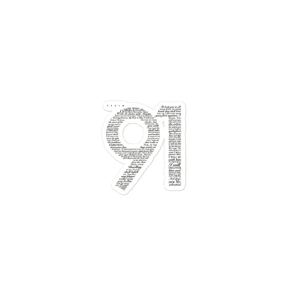 Psalm 91 Bubble-free stickers